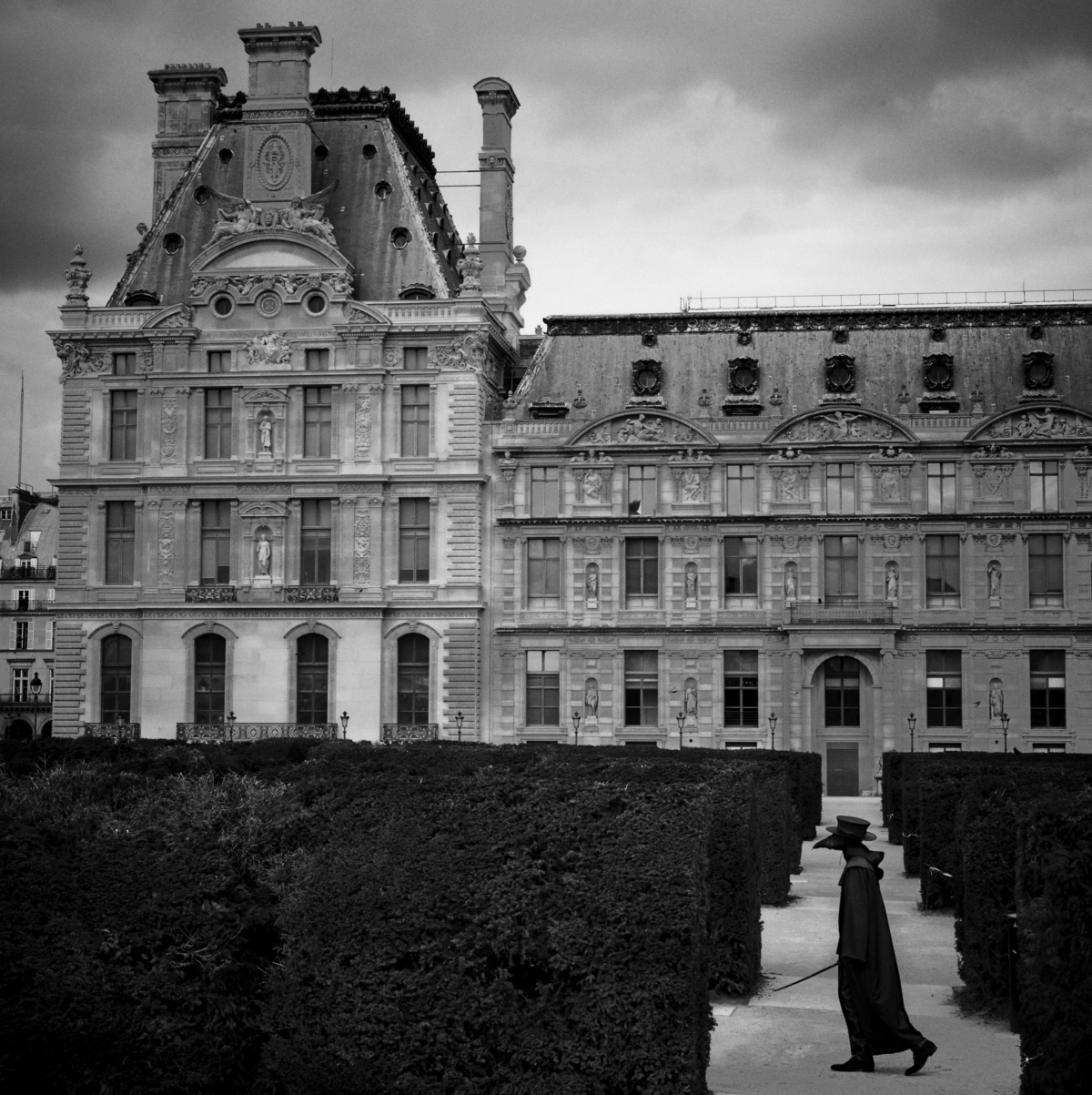 Jardins du Louvre, Paris, mars 2020 Fine Art print sur papier Hahnemühle 25 x 25 cm, SG-DP03 ©Stephan Gladieu