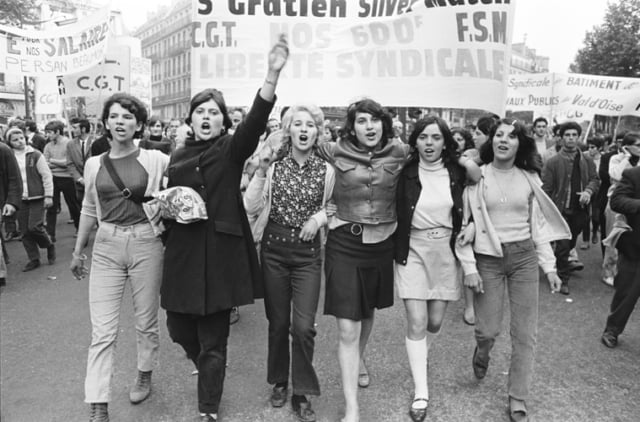 Manifestation CGT, rue de Havre. Paris, 29 mai 1968, GC-08630-36A ©Fondation Gilles Caron