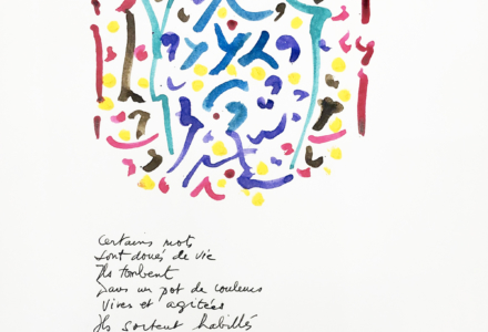 Certainsmotssontdousdevie2019Dessinlencre355x50cmTaharBenJelloun