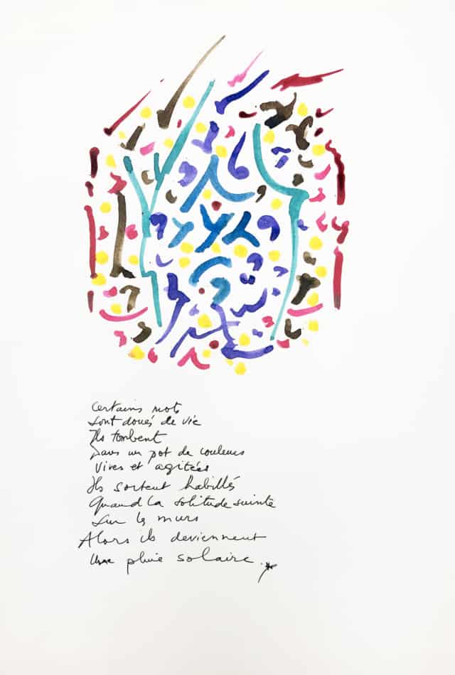 Certainsmotssontdousdevie2019Dessinlencre355x50cmTaharBenJelloun