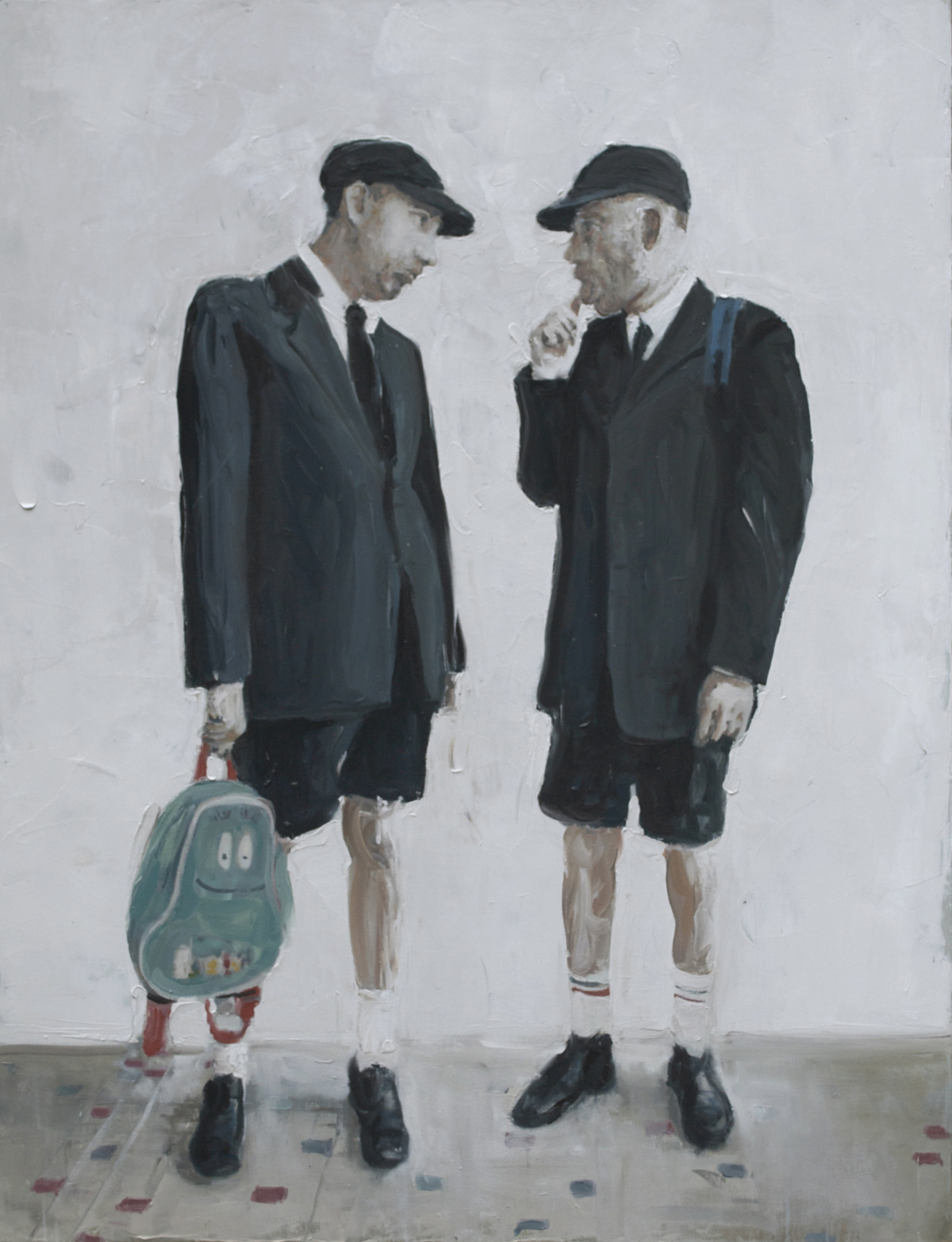 Les écoliers, 2012 Huile sur toile, 86 x 116 cm ©Vincent Ruffin