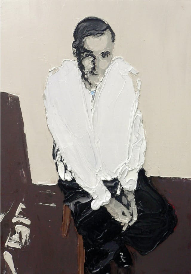 Mr Sicard, 2009 Huile et acrylique sur toile, 116 x 89 cm ©Vincent Ruffin