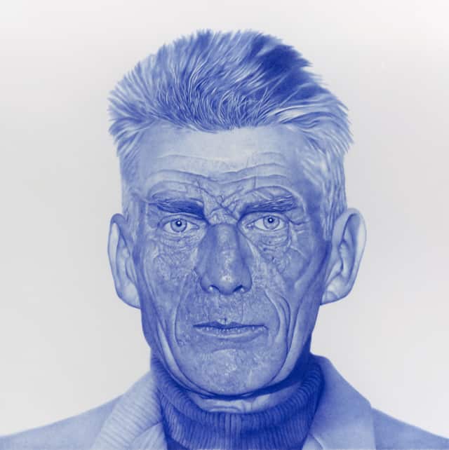 Samuel (Beckett), 2021 Dessin au stylo à bille sur papier 100 x 100 cm ©KONRAD