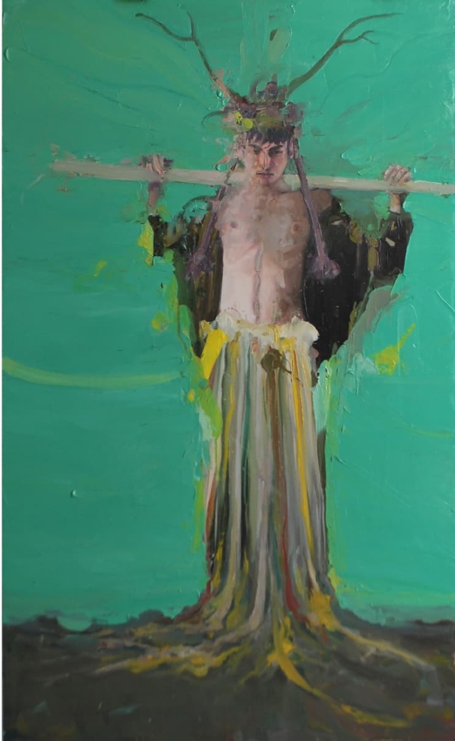 Actéon, 2020, peinture, huile sur toile, 146 x 89 cm VR-2001 ©Vincent Ruffin