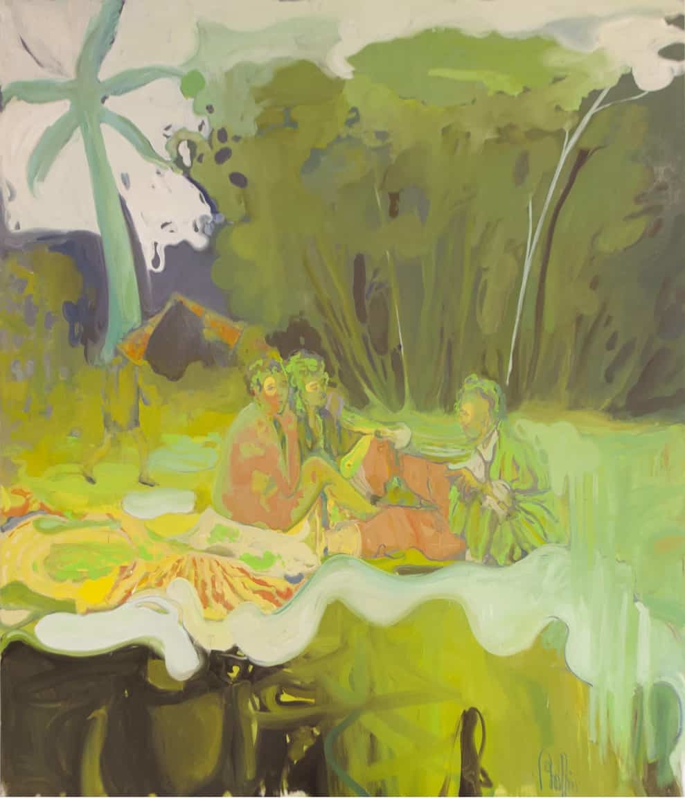 Déjeuner sur l'herbe, 2020, peinture huile sur toile, 200 x 170 cm VR-2006 ©Vincent Ruffin