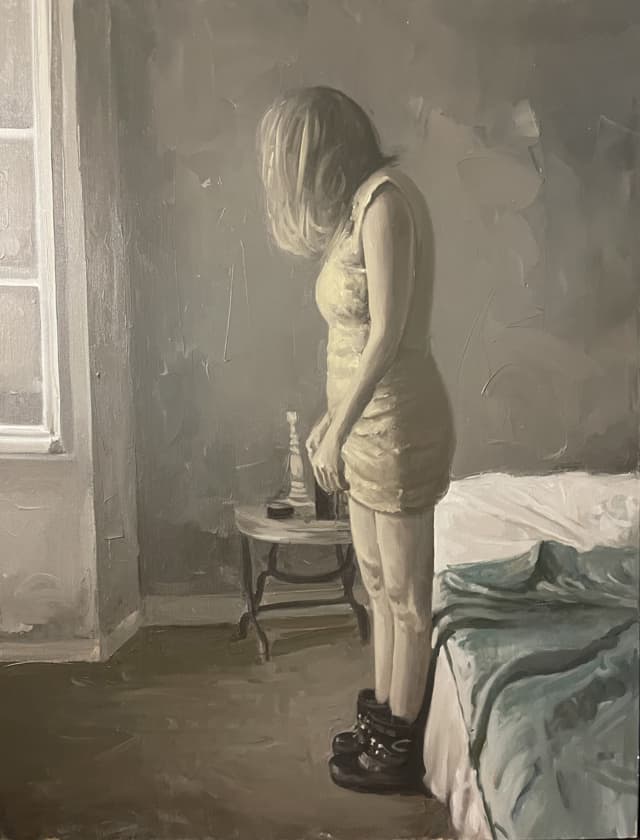 Ma chambre, 2017, peinture huile sur toile, 116,5 x 96,5 cm VR-1707 ©Vincent Ruffin