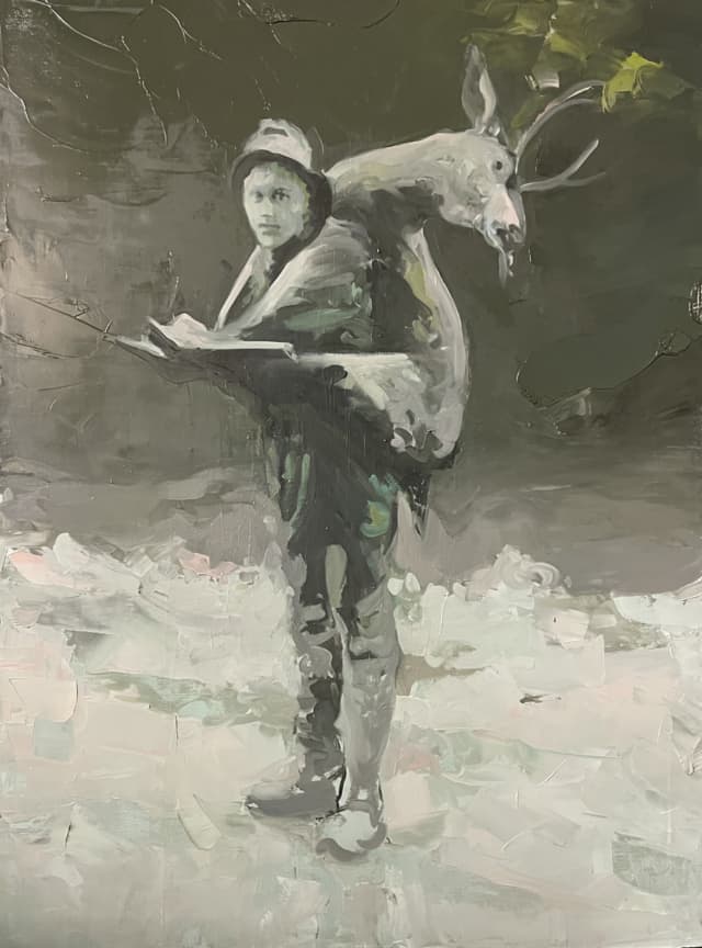 L'homme des bois, 2018, peinture huile sur toile, 130 x 97 cm VR-1809 ©Vincent Ruffin