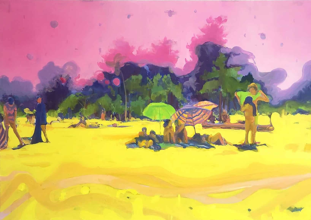 Moment plage 2021 peinture huile sur toile, 116 x 81 cm VR-2108 ©Vincent Ruffin