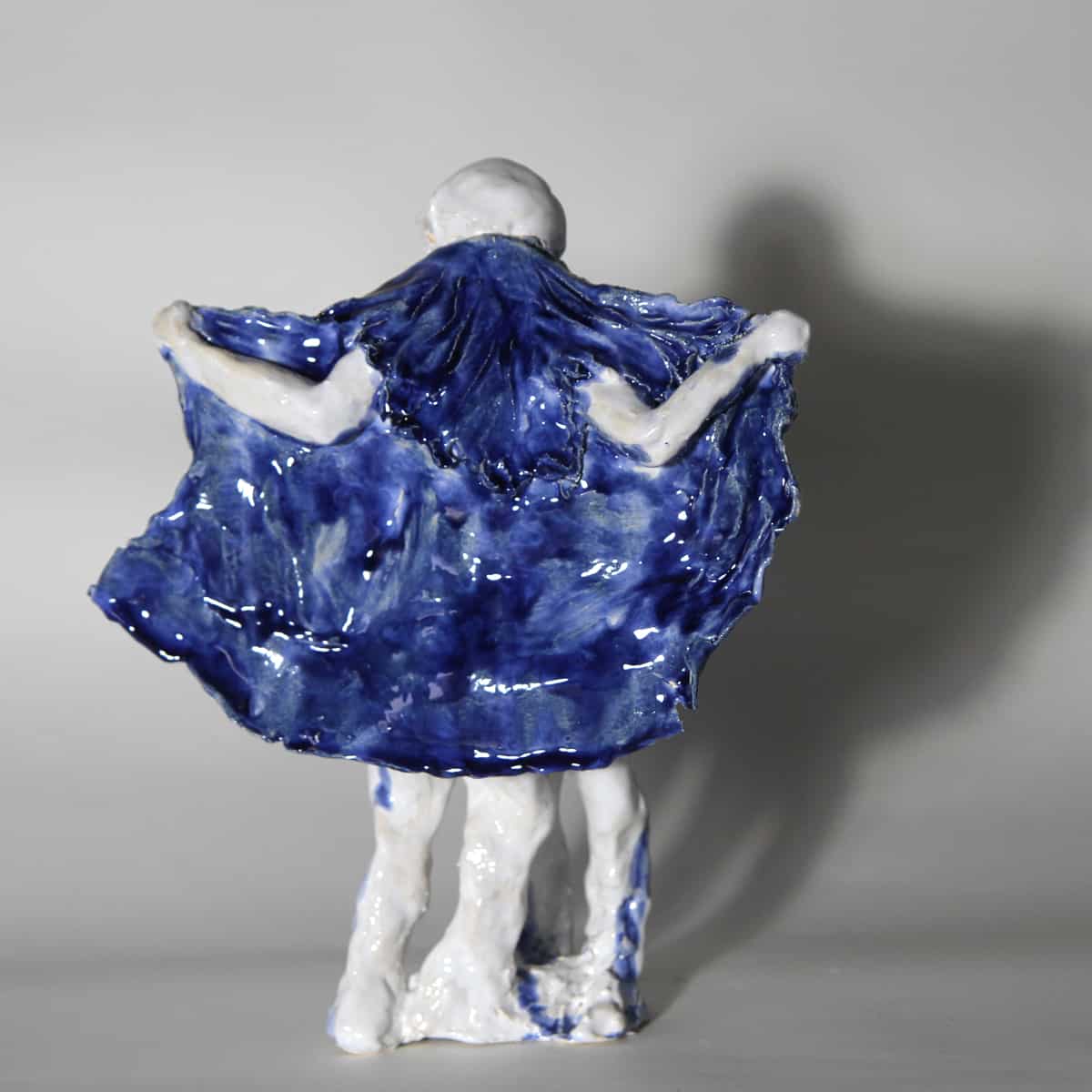 MYSTERE série bleus, sculpture céramique Dia25 x 31H cm  BC-2147 ©Bachelot&Caron