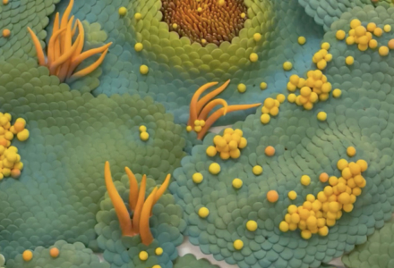 Leroyaumedelanemone2022Installation-detailsculpturegresengobescouleursH210xL230cmMP-2203MurielPersil