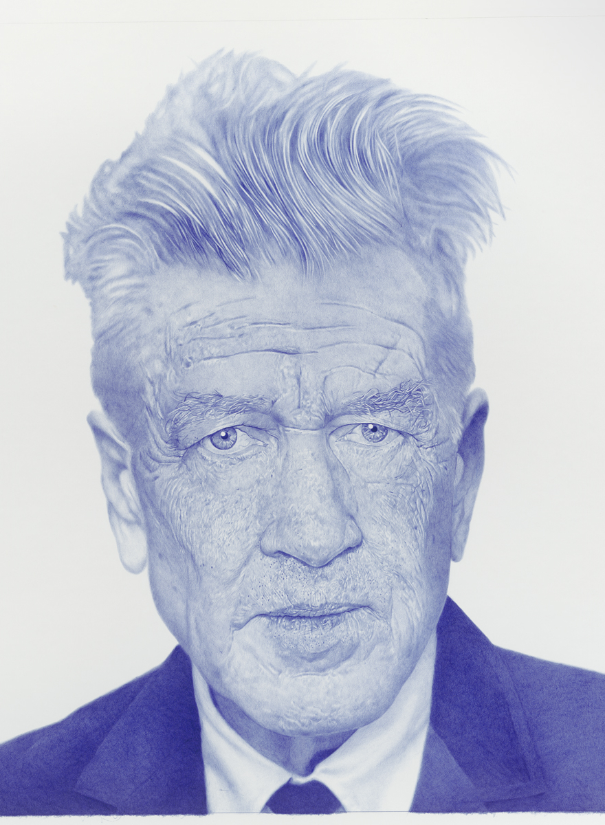 DavidLynch2021Dessinaustylobillesurpapier100x100cmKONRAD