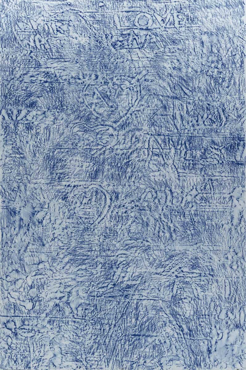 Love bleue, 2023 dessin pastel gras sur papier, 80 x 120 cm KO-2314 ©konrad 