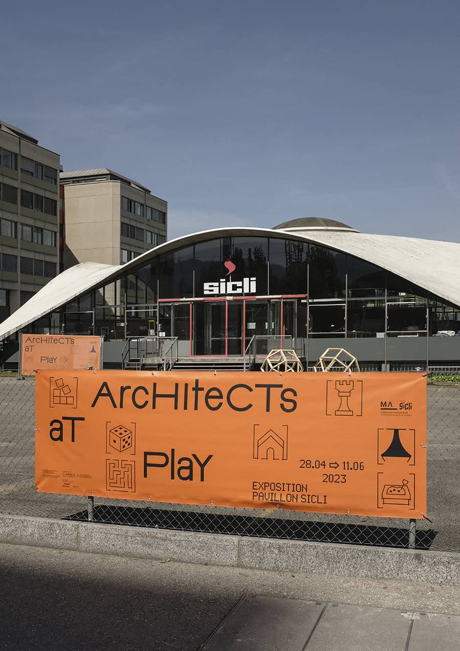 Architects at play" exposition Fondation Pavillon Sicli, Genève, Suisse ©Bertrand Fompeyrine