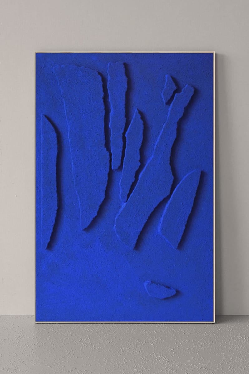 Mer, 2022 peinture de forme, technique mixte 40 x 60 cm BF-2205 ©Bertrand Fompeyrine