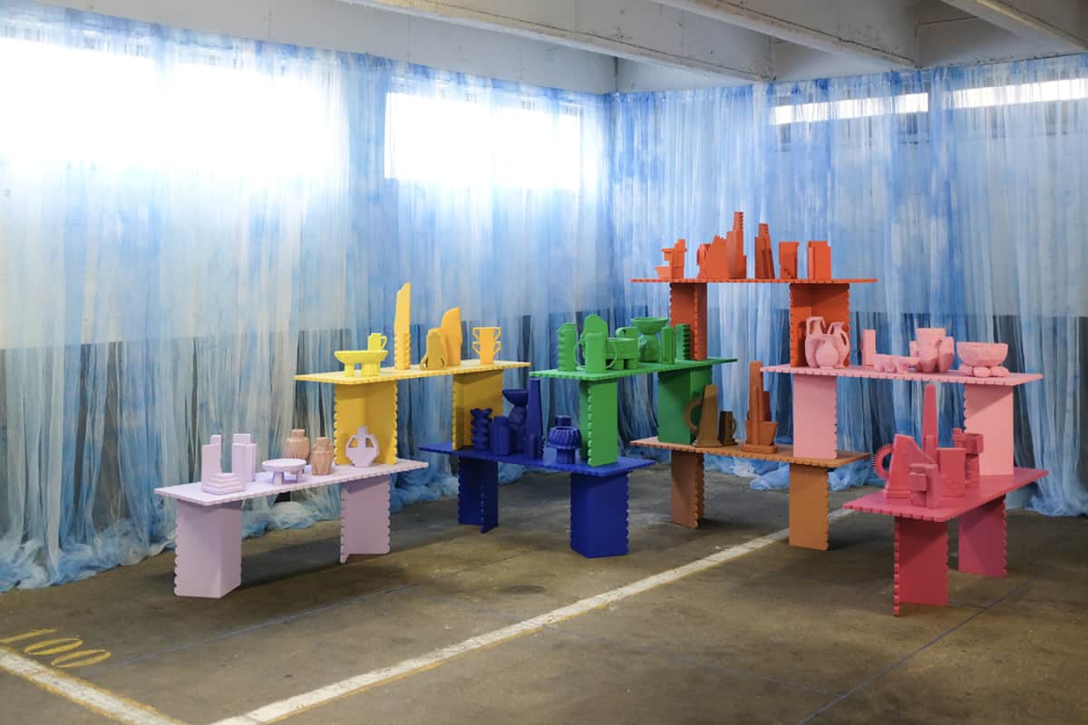 Installation de Bertrand Fompeyrine, salon Unique Design x Paris 2022, Garage Amelot, Paris