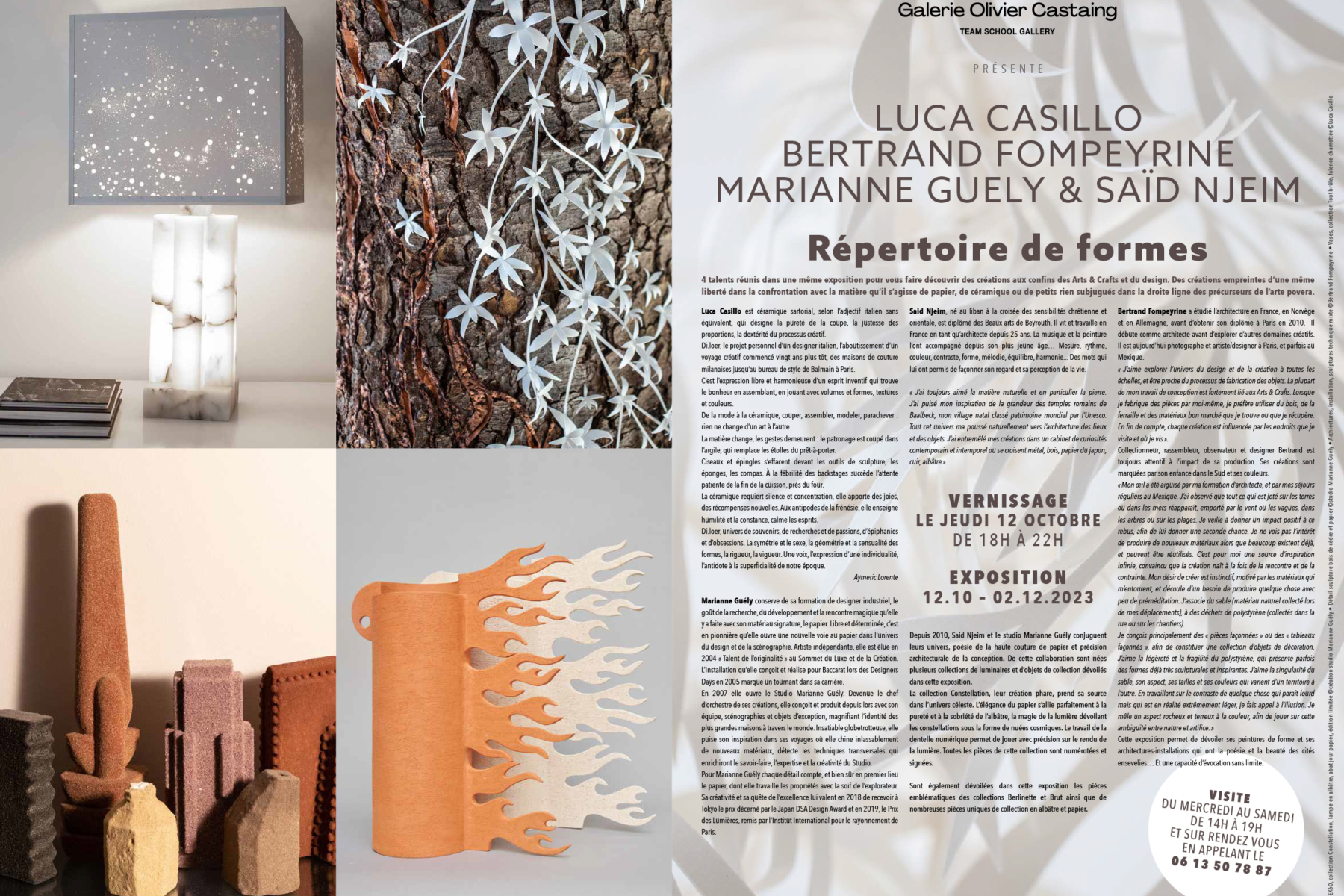 expositionRepertoiredeFormes-groupshow-galerieolivierCastaing-11octobre2decembre2023versionHORIZONTALE