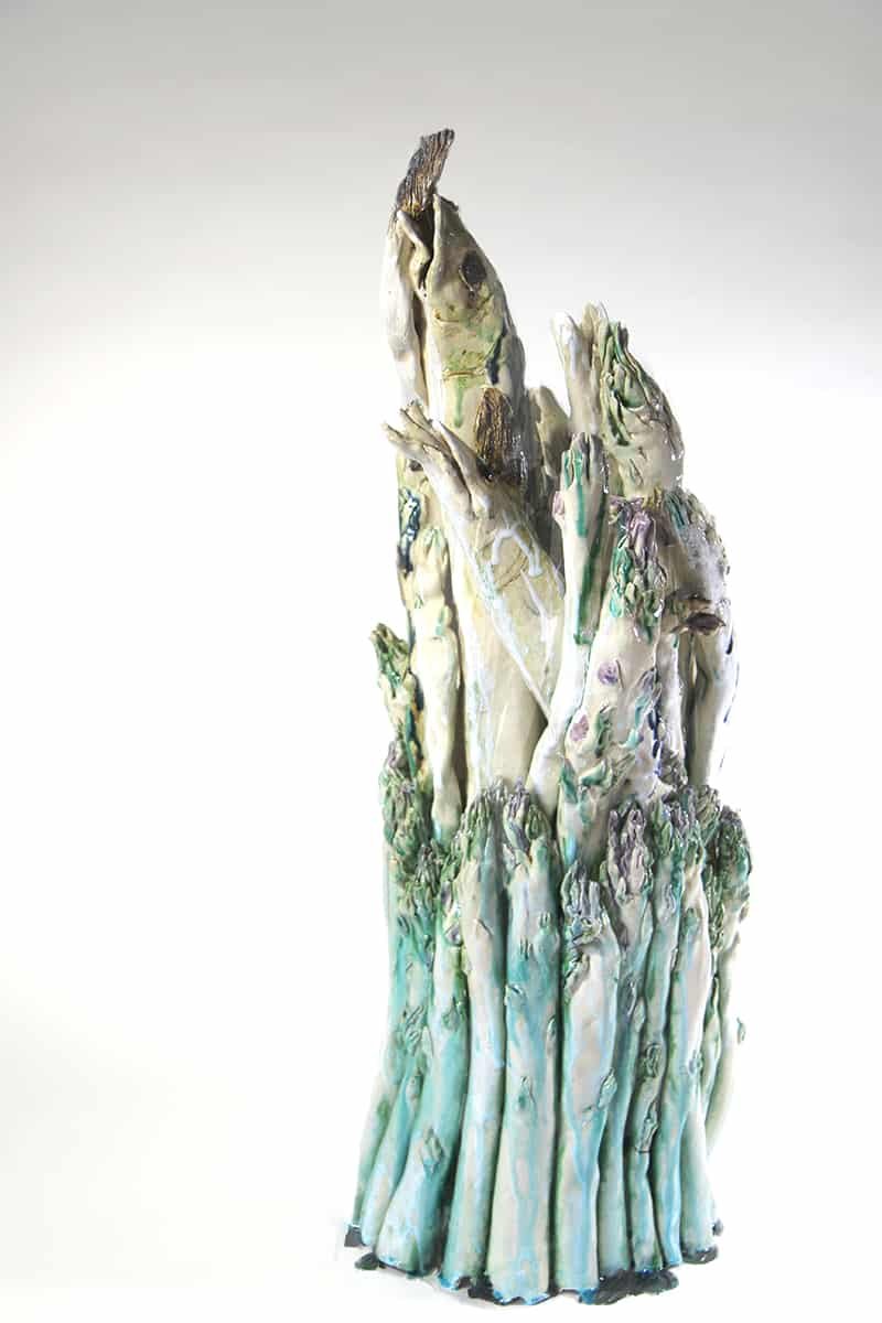 Asperges poissons, 2023 sculpture céramique 42 x H.85 cm BC-23123 ©Bachelot&Caron 