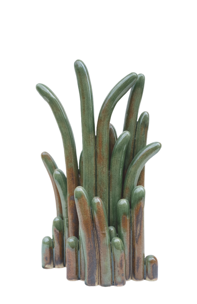 Curcubita Moshata 1, 2023 sculptures céramique, grès extrudé émaux 45 x 17 x 27 cm ©Safia Hijos