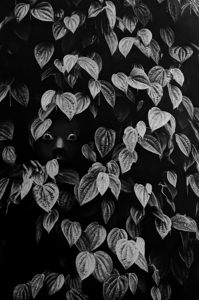 Le plaisir d'être trouvé, 2024 dessin pierre noire et graphite sur papier 90,5 x 62,5 cm RT1048 ©Raphaël Tachdjian