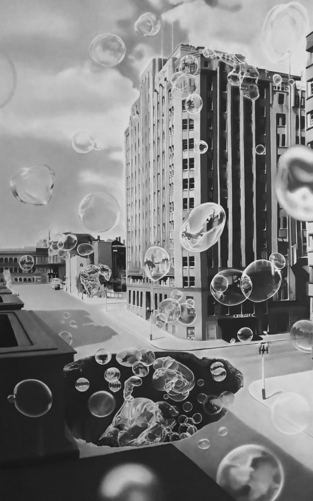 La fin d'un monde, 2025 dessin pierre noire et graphite sur papier 96 x 61 cm RT1052 ©Raphaël Tachdjian