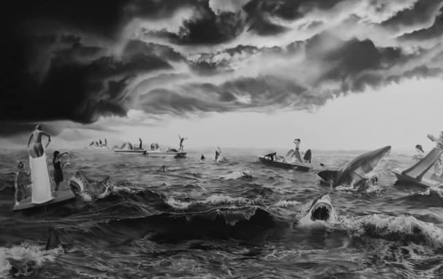 Animal sentimental, 2024 dessin pierre noire et graphite sur papier 61 x 95 cm RT1054 ©Raphaël Tachdjian