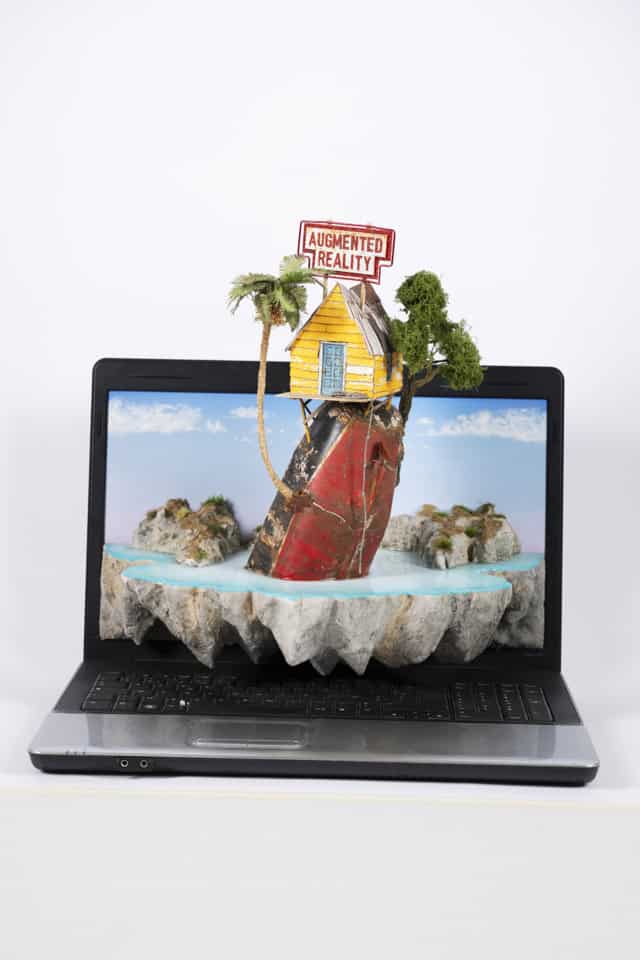 Augmented reality, 2024 sculpture technique mixte 28x41x28 cm LF-2402  ©La Fratrie 