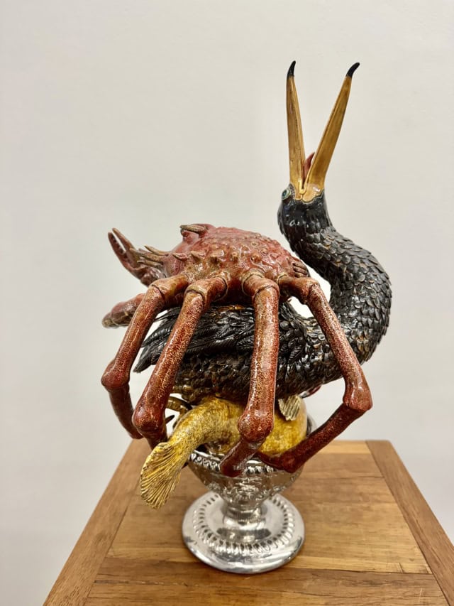 Argument of seabeasts, 2025 sculpture faïence émaillée, 48x35x35 cm OT-2510 ©Onno Theelen 