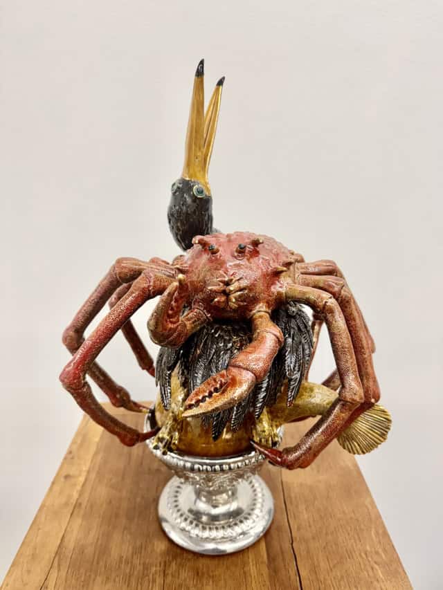 Argument of seabeasts, 2025 sculpture faïence émaillée, 48x35x35 cm OT-2510 ©Onno Theelen 