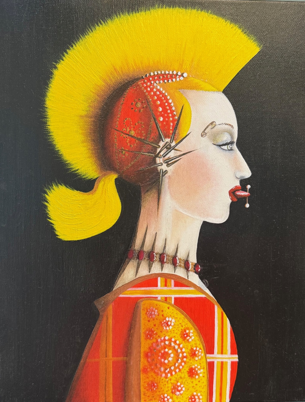 Protopunk #05 2025 peinture huile sur toile, 41x33 cm SP-PP05-HT ©Sabine Pigalle 