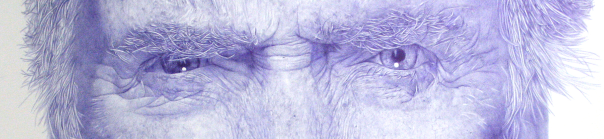 Clint (Eastwood) détail 2, 2025 dessin stylo à bille sur papier 100x100 cm KO-2545 ©Konrad