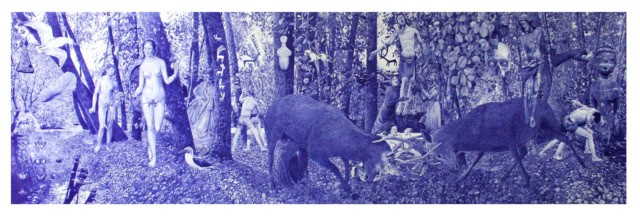 Imagine there's no countries, 2025 dessin stylo à bille sur papier 1260x390 cm KO-2548 ©Konrad