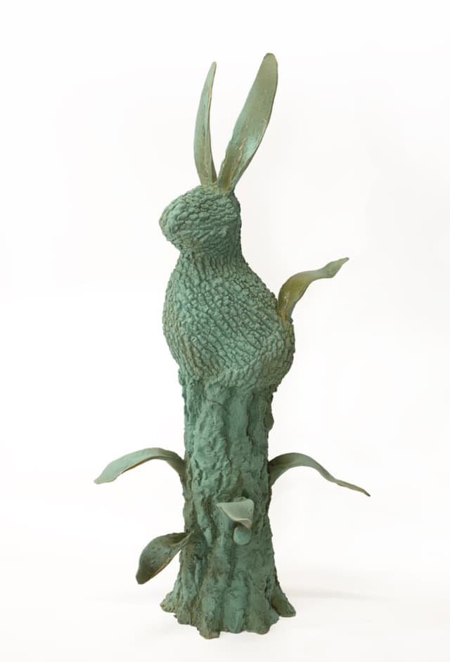 Fleur de lapin #1, 2025 sculpture céramique  50x50x98 cm MF-2504 ©Matthieu Faury 