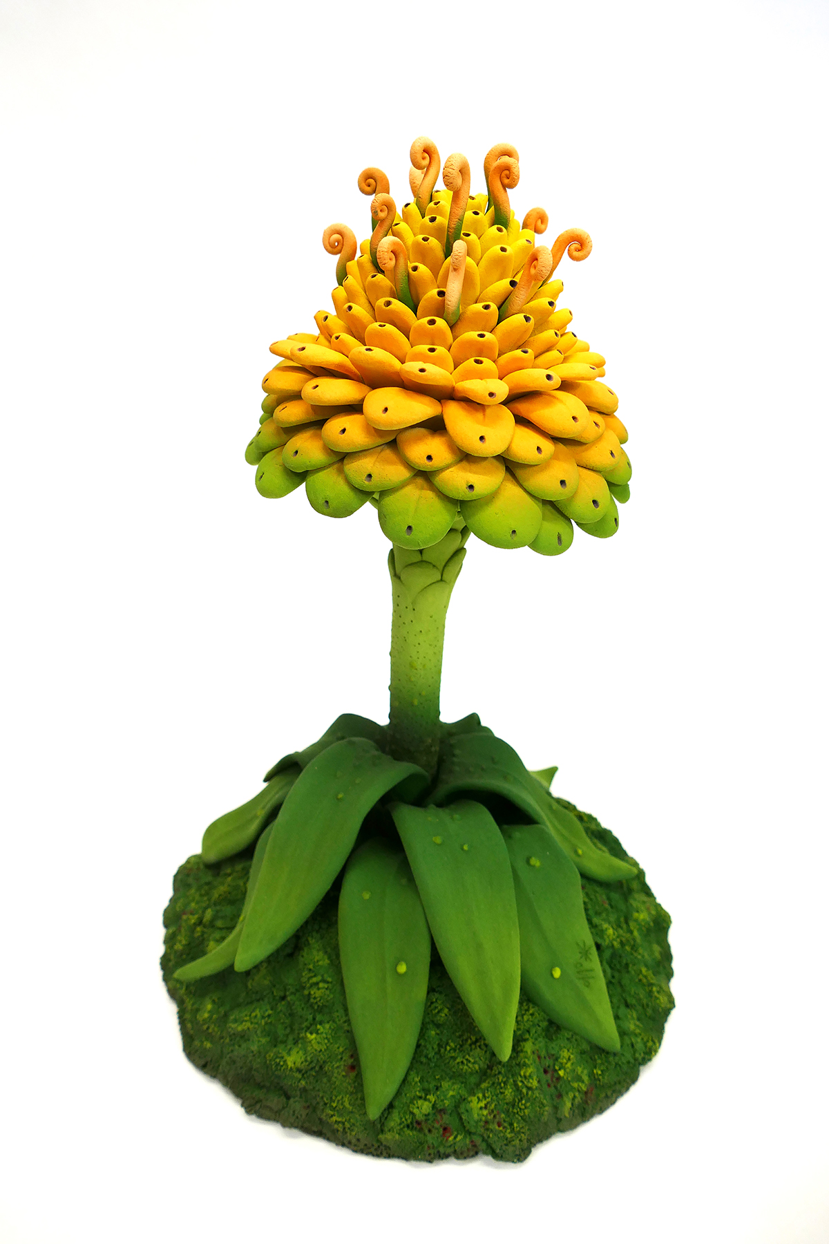 Les immortelles 5, 2025 céramique grès engobes 25x25x33  MP-2502 Muriel Persil