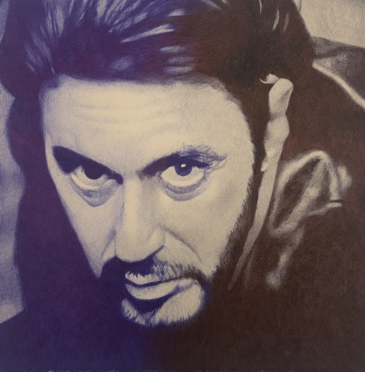 Al, 2026 dessin stylo à bille sur papier 28x28 cm KO-2602 ©Konrad