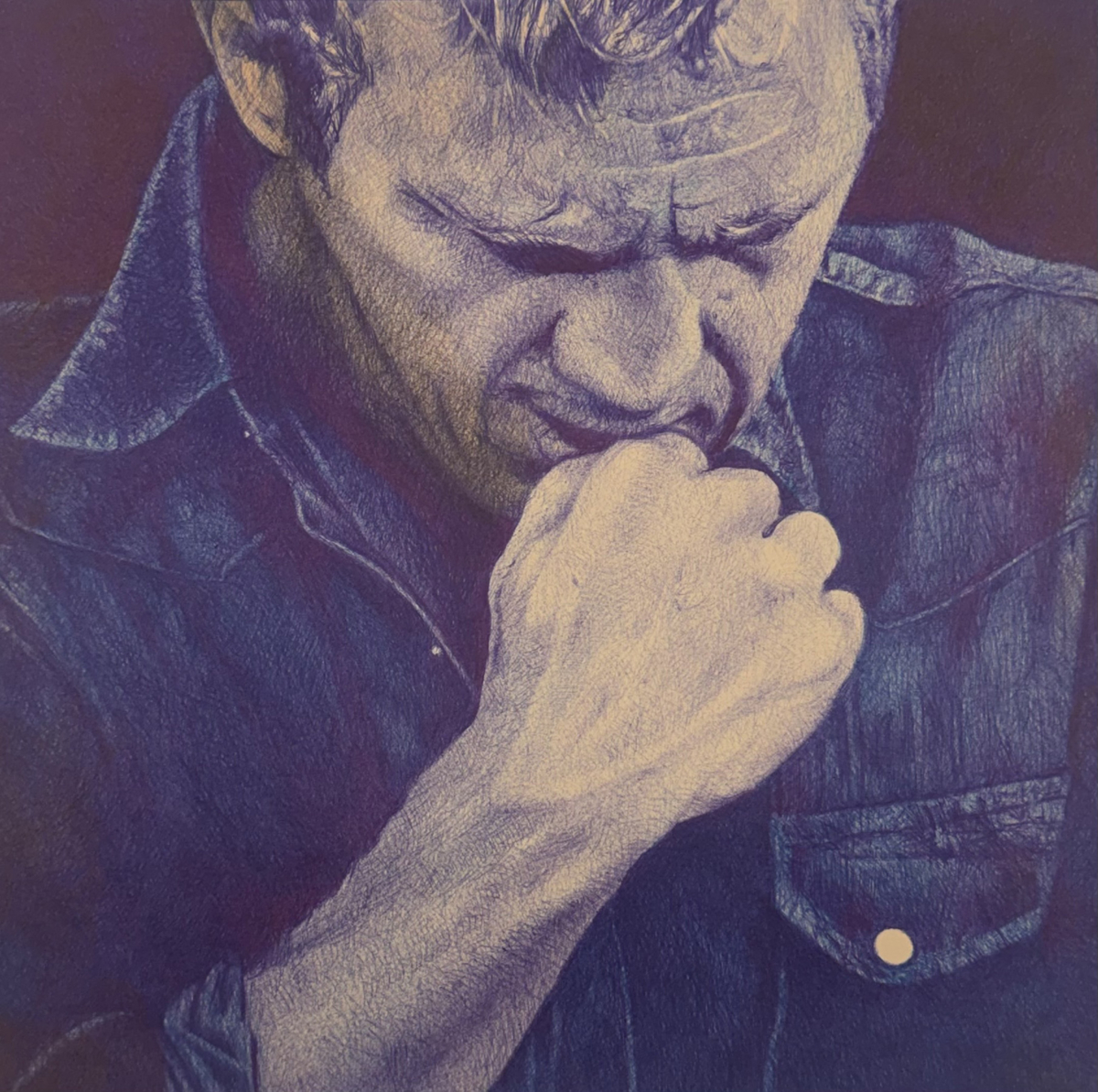 Steeve, 2026 dessin stylo à bille sur papier 28x28 cm KO-2604 ©Konrad