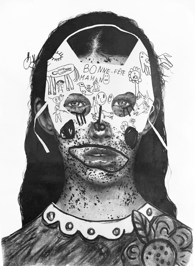 Mother's day, 2023 dessin technique mixte sur papier, 140x100 cm MB-2306 ©Marie Boralevi