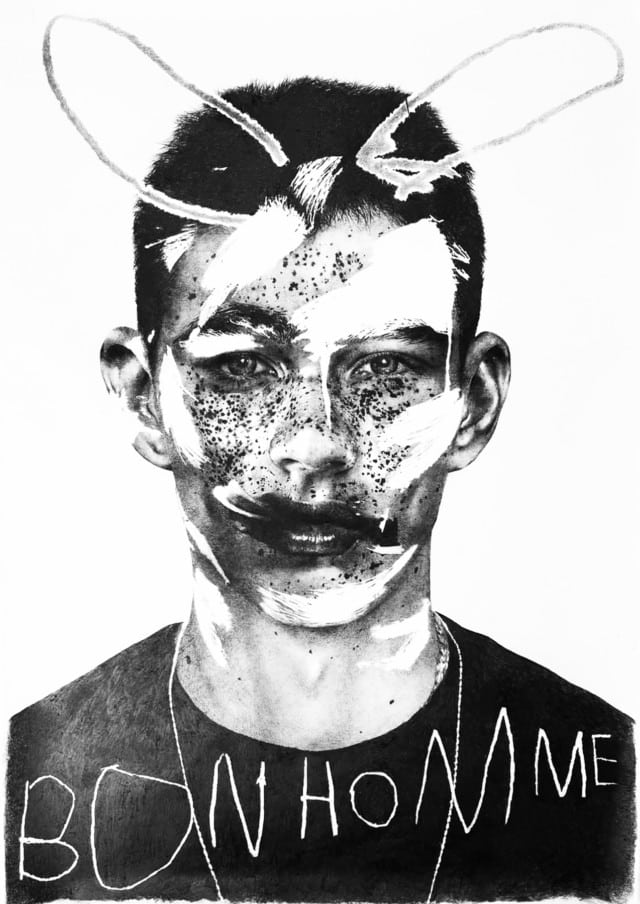 BonHomme2026dessintechniquemixte140x100cmMB-2601MarieBORALEVI