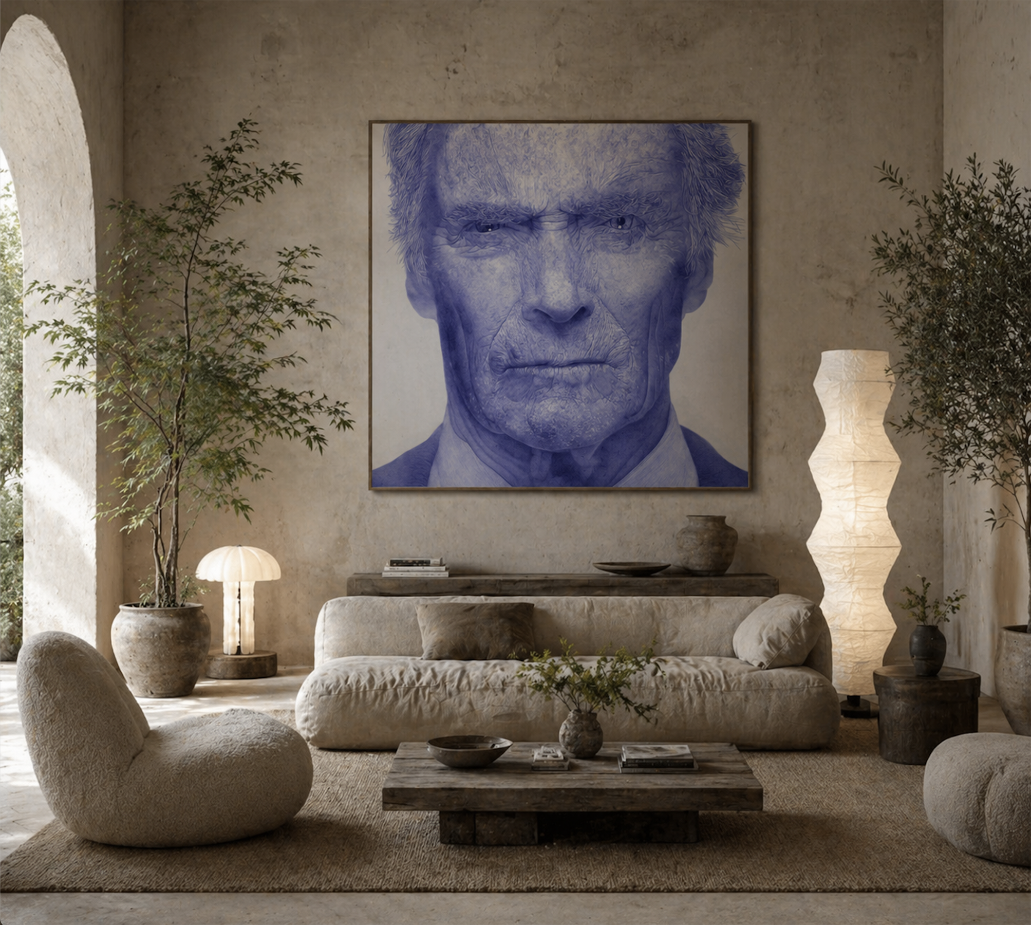 Portrait de clint Eastwood par Konrad in situ